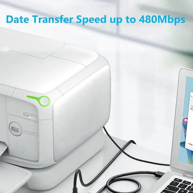 Alt view image 7 of 7 - BUCIER USB C Printer Cable, USB C to USB B Printer Cable, USB B 2.0 Female to USB C Male Printer Cable with Panel Mount Screw Holes for Printers, MIDI Controller DJ Controller(Panel Mount - 0.3M)