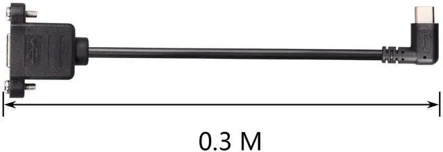 Alt view image 4 of 7 - BUCIER USB C to USB B Printer Cable with Panel Mount Screw Holes, 0.3M, Male-to-Female, 480 Mbps, Compatible with Printer, MIDI & DJ Controller