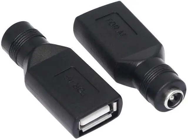 Alt view image 5 of 6 - BUCIER USB 2.0 A Female to DC 5.5x2.1mm Power Adapter, Nickel-Plated Connector, Corrosion-Resistant, 5 PCS Interchangeable Plugs