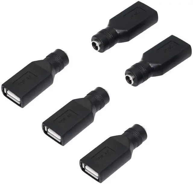 Alt view image 6 of 6 - BUCIER USB 2.0 A Female to DC 5.5x2.1mm Power Adapter, Nickel-Plated Connector, Corrosion-Resistant, 5 PCS Interchangeable Plugs