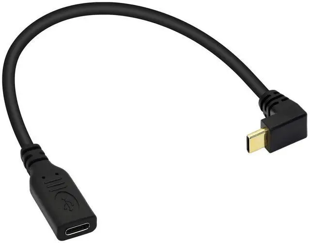 Main image of BUCIER USB C Extension Cable Type C Male to Female Short Cable Right Angle 90 Degree USB 3.1 10Gbps Fast Charging 4K HD Video Audio Data Transfer Cord for Laptop & Tablet & Mobile Phone (-)