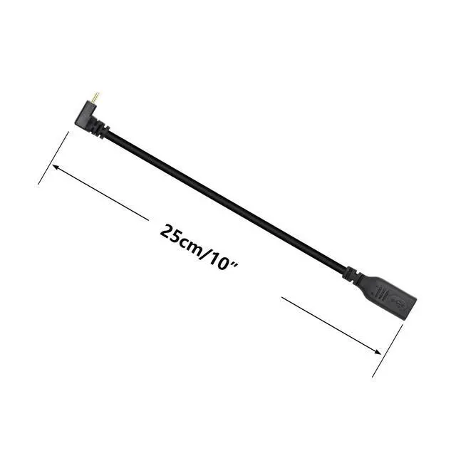 Alt view image 3 of 7 - BUCIER USB C Extension Cable Type C Male to Female Short Cable Right Angle 90 Degree USB 3.1 10Gbps Fast Charging 4K HD Video Audio Data Transfer Cord for Laptop & Tablet & Mobile Phone (-)