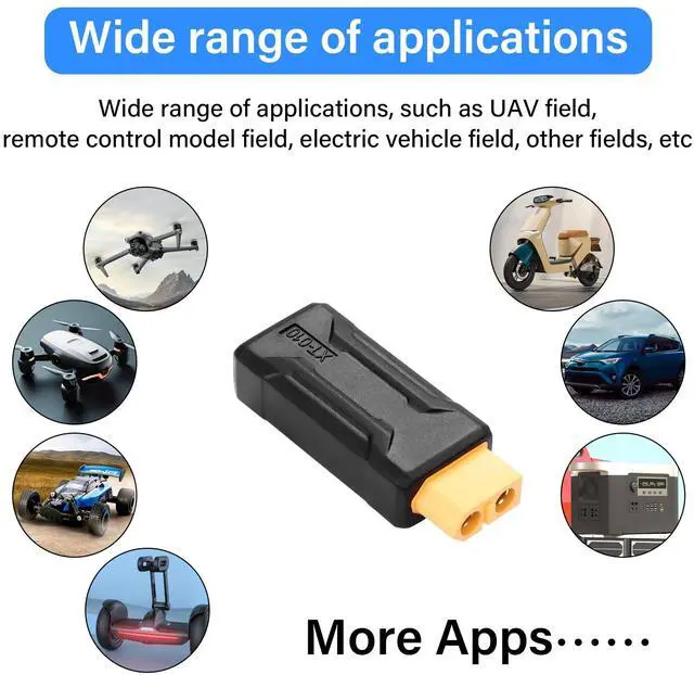 Alt view image 4 of 6 - BUCIER 2 Pack XT60 Male to Female Connector Adapter XT60 Wireless Adapter for RC FPV Toy Car Plane Drone Battery (Male to Female)