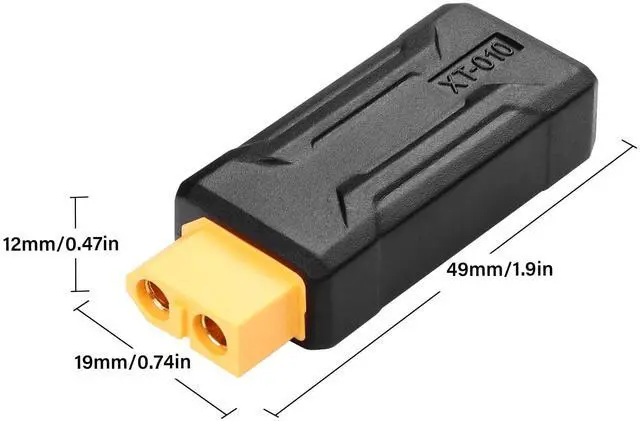 Alt view image 6 of 6 - BUCIER 2 Pack XT60 Male to Female Connector Adapter XT60 Wireless Adapter for RC FPV Toy Car Plane Drone Battery (Male to Female)