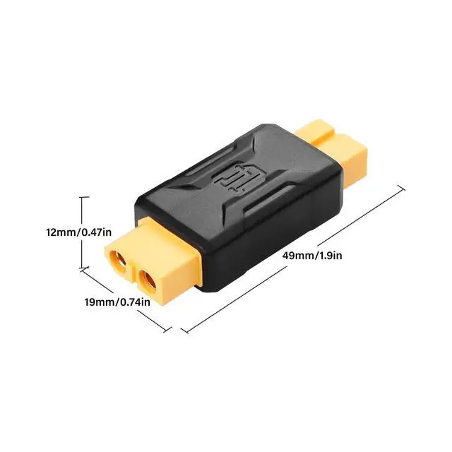Alt view image 6 of 6 - BUCIER 2 Pack XT60 Female to Female Connector Adapter XT60 Wireless Adapter for RC FPV Toy Car Plane Drone Battery (Female to Female)