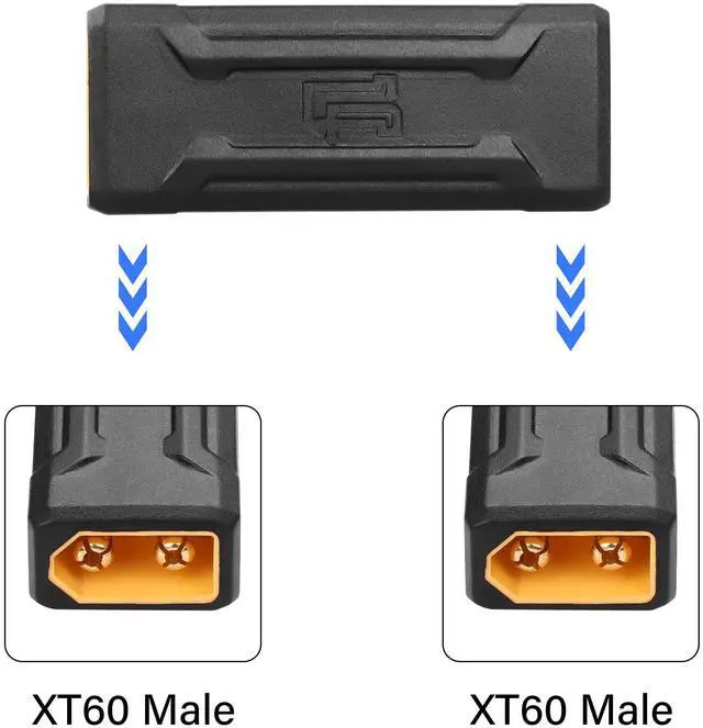 Alt view image 2 of 6 - BUCIER 2 Pack XT60 Male to Male Connector Adapter XT60 Wireless Adapter for RC FPV Toy Car Plane Drone Battery (Male to Male)