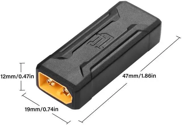 Alt view image 6 of 6 - BUCIER 2 Pack XT60 Male to Male Connector Adapter XT60 Wireless Adapter for RC FPV Toy Car Plane Drone Battery (Male to Male)