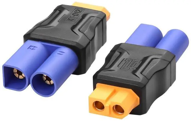 Main image of BUCIER 2 Pack EC5 to XT60 Connector Adapter Wireless for RC FPV Drone Car Lipo Battery Charger ESC (EC5 Male to XT60 Female)