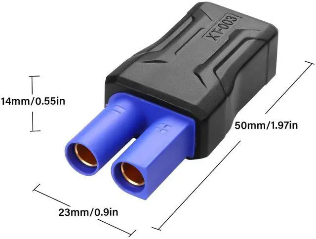 Alt view image 5 of 6 - BUCIER 2 Pack EC5 to XT60 Connector Adapter Wireless for RC FPV Drone Car Lipo Battery Charger ESC (EC5 Female to XT60 Male)