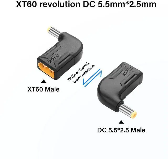 Alt view image 5 of 7 - BUCIER 2 Pack XT60 to DC5525 Adapter XT60 to DC 5.5mm X 2.5mm Wireless for TS100 Soldering Iron, FPV Monitor Power,Drone (XT-018)