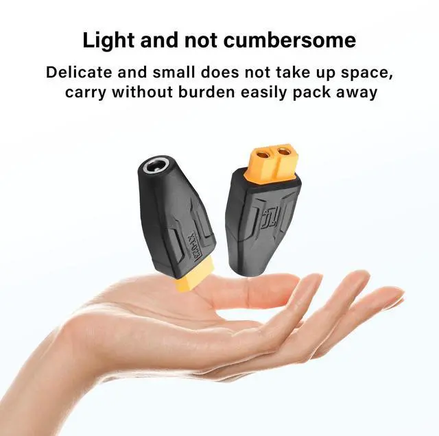 Alt view image 7 of 7 - BUCIER 2 Pack XT60 to DC5525 Adapter XT60 to DC 5.5mm X 2.5mm Wireless for TS100 Soldering Iron, FPV Monitor Power,Drone (XT-023)