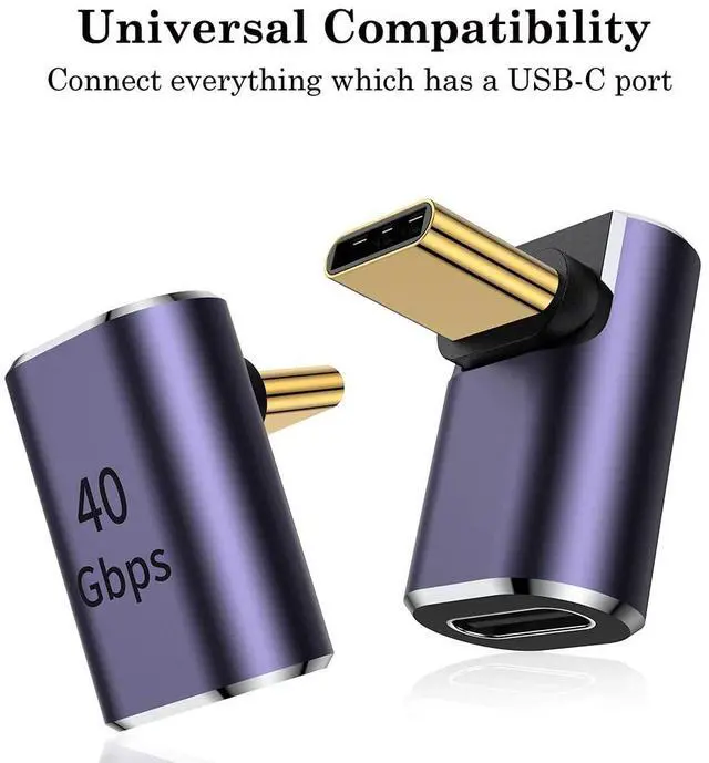 Alt view image 7 of 7 - BUCIER 90 Degree Right Angle USB C Male to USB C Female Adapter, Up and Down USB Type C Adapter Extender for Steam Deck, ROG Ally, Switch, Notebook, PC, Tablet, Phone and More - 2 Pack