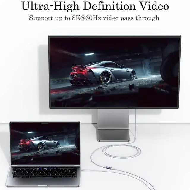 Alt view image 5 of 7 - BUCIER USB C Male to Male Adapter (2 Pack), USB Type C Connector Extender Compatible with Thunderbolt 4/3 Support up to 100W Charging, 40Gbps Data Transfer and 8K@60Hz Video