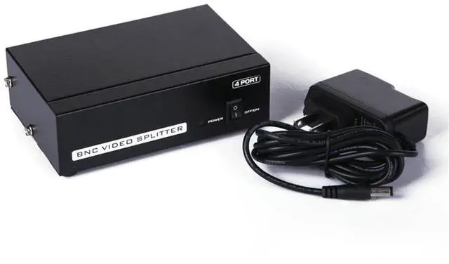 Alt view image 6 of 7 - BUCIER 4-Port (1 Input 4 Output) BNC Video Splitter Box Coaxial Distributor Amplifier for Video Monitoring System CCTV Security Camera