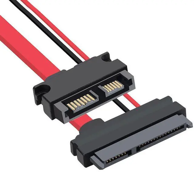 Alt view image 2 of 7 - BUCIER Slimline SATA 13 to 22 Pin Adapter, 2.5" HDD/SSD/Laptop CD-ROM Connector - 2PCS 30cm