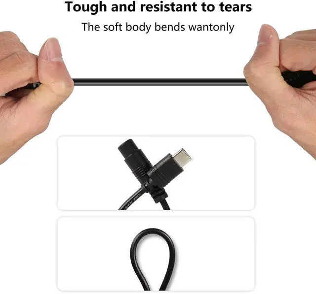 Alt view image 4 of 6 - BUCIER 5V DC 5.5 2.1mm Female to USB Type C Adapter Cable Connector Power Extension Charge Cable for Laptop mobilephones 18.2cm-2 Pack