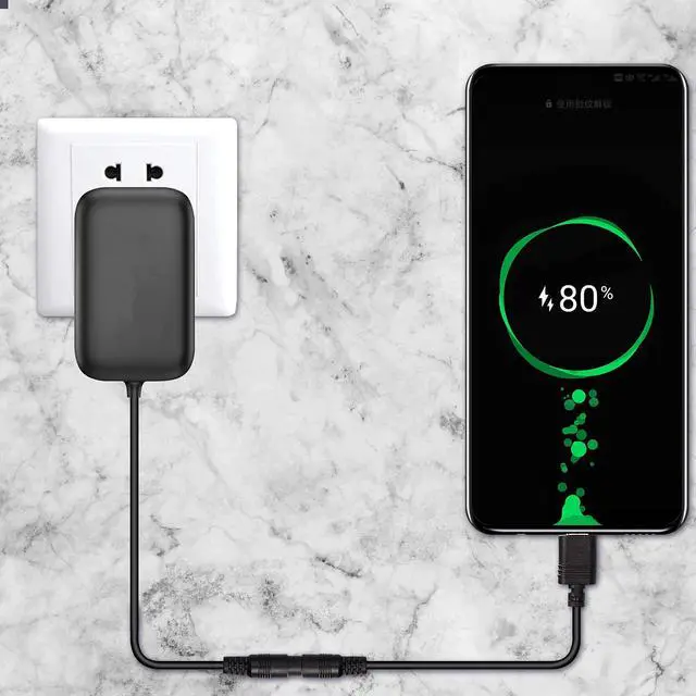 Alt view image 5 of 6 - BUCIER 5V DC 5.5 2.1mm Female to USB Type C Adapter Cable Connector Power Extension Charge Cable for Laptop mobilephones 18.2cm-2 Pack