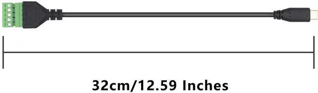 Alt view image 7 of 7 - BUCIER USB C Terminal, Type C Male Screw Terminal Block Connector Solderless Pluggable 5P Block Extension Cord Transfer Data & Charging for Type-C Interface Devices (USB C Male)