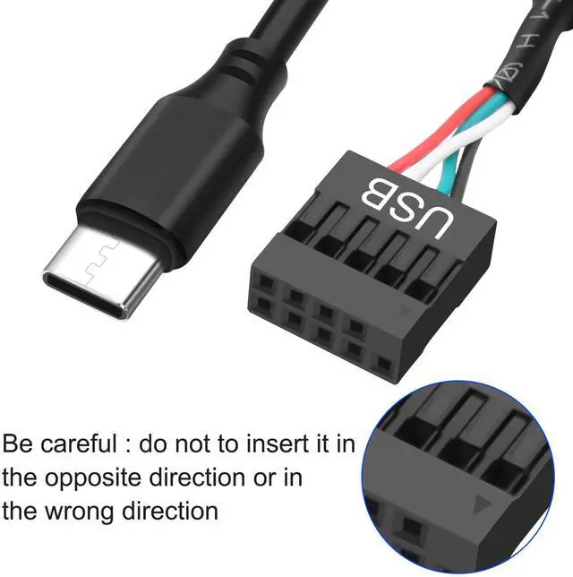 Alt view image 6 of 7 - BUCIER Motherboard USB 9 Pin Header to USB C Adapter Cable 26AWG USB Type-C Male to Dupont 4 Pin Female Mainboard Data Cord for Chassis Motherboard Graphics Card -50CM/1.6FT 2PCS