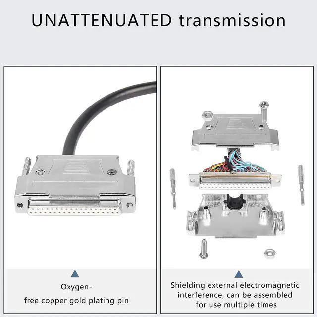 Alt view image 4 of 7 - BUCIER DB37 Connector Adapter 37 Pin Serial Extension Cable Solderless 37-Pin Port Breakout Replacement Cable with Bare Wire - 1M/3.2Ft (DB37 Female)
