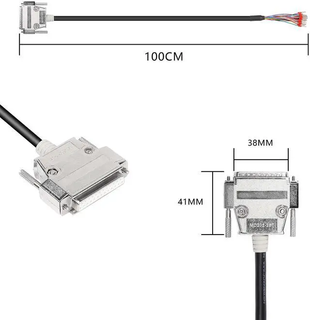 Alt view image 2 of 7 - BUCIER DB25 Connector Adapter RS232 25 Pin Serial Extension Cable Solderless 25-Pin Port Breakout Replacement Cable with Bare Wire - 1M/3.2Ft (DB25 Female)