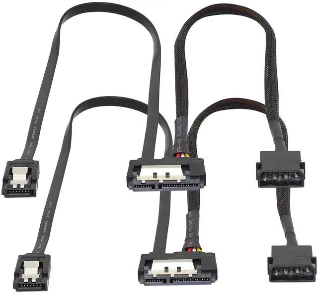 Alt view image 7 of 7 - BUCIER SATA 6G Data Cable, SATA Power 2-In-1 Extension Cord, LP4 IDE 4 pin to SATA 15P Female with Serial ATA III 7 Pin Female for HDD, SSD, Optical Drives, DVD Burners, PCI Cards etc - 19.7in(2 Pack)