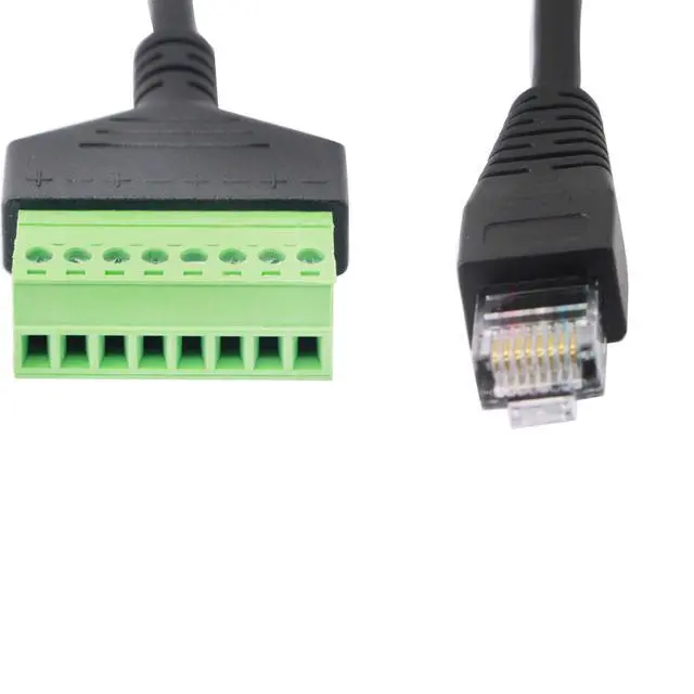 Alt view image 2 of 5 - BUCIER RJ45 Screw Terminal,RJ45 Male to 8 Pin Screw Terminal Connector,RJ45 8p8c to 8Pin Bolt Screw Type Terminal Connector for Cat5/6/7 Ethernet Extender for AV CCTV UTP DVR (Male to terminal)
