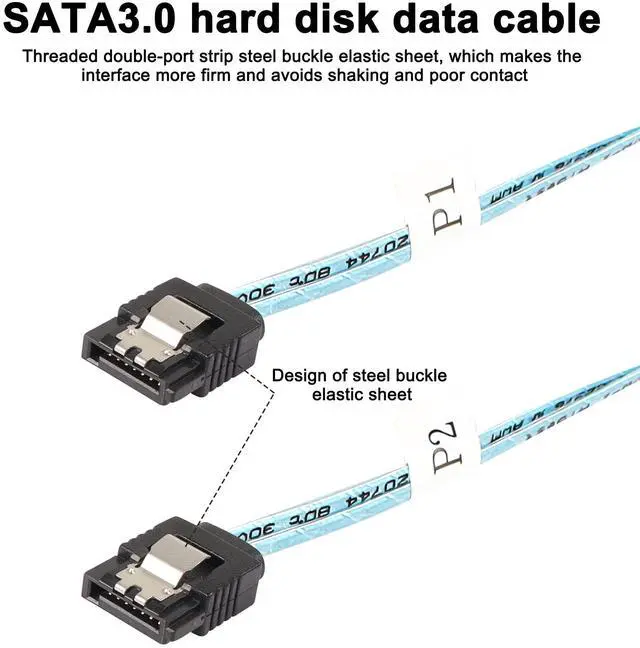 Alt view image 4 of 7 - BUCIER HD Mini SAS SFF-8643 to SATA Cable, SFF-8643 Host to 4X SATA Target Cable Compatible with Raid Controller Hard Drive Forward Breakout Cable -0.5M