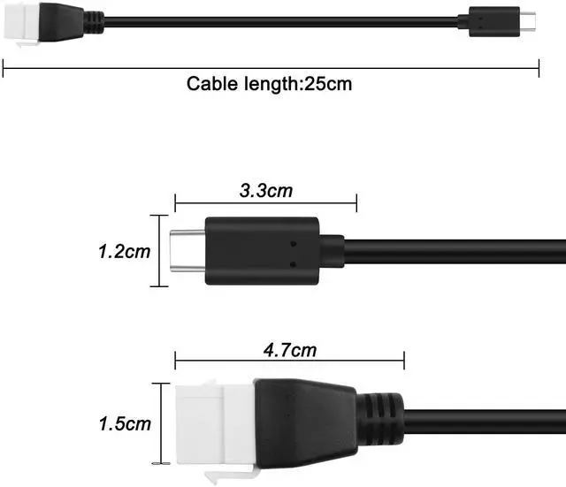 Alt view image 2 of 7 - BUCIER USB C to Type-C Keystone Insert Adapter - 10 Gbps, High Speed Charging, 20CM/7.8INCH