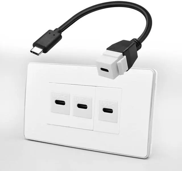 Alt view image 4 of 7 - BUCIER USB C to Type-C Keystone Insert Adapter - 10 Gbps, High Speed Charging, 20CM/7.8INCH