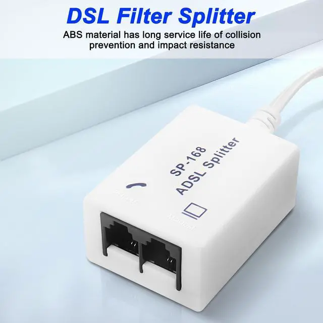 Alt view image 3 of 7 - BUCIER DSL Filter Splitter ADSL Splitter for Telephone Line 1 to 2 RJ11 6P4C/6P2C Male to Dual Female Telephone Modem Converter Adapter for Fax Machine -2 Pcs