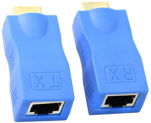 Main image of BUCIER HDMI Extender, HDMI to RJ45 Network Cable Extender Converter Repeater Over Cat 5e/6 1080p up to 30m for HDTV, PS4, STB - Request Pure Copper Cat 5e/6 Wire - Not Support HDCP