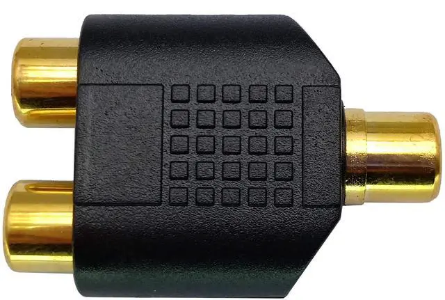 Alt view image 6 of 7 - BUCIER RCA Y Splitter Adapter,Gold-Plated1RCA Female to 2 RCA Female Jack Audio Video Y Splitter Adapters Connector for Audio Video AV TV Cable Convert (5 Pack F/F)