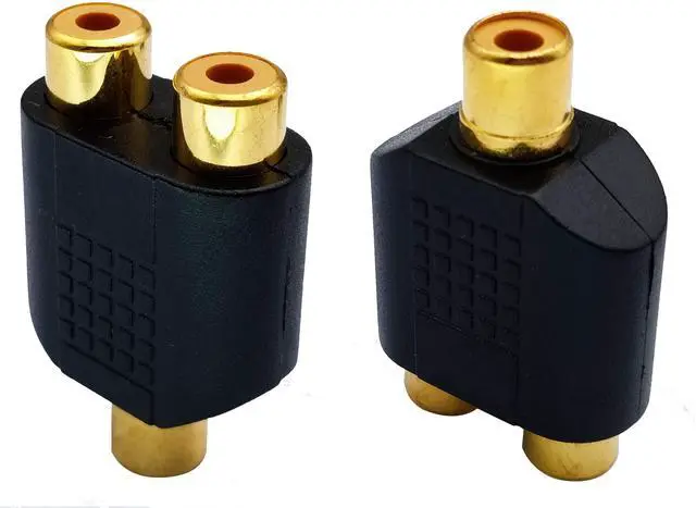 Alt view image 7 of 7 - BUCIER RCA Y Splitter Adapter,Gold-Plated1RCA Female to 2 RCA Female Jack Audio Video Y Splitter Adapters Connector for Audio Video AV TV Cable Convert (5 Pack F/F)