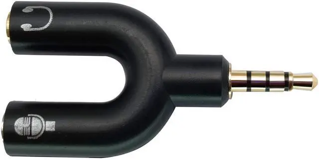 Alt view image 5 of 7 - BUCIER 3.5mm Headphone Y Splitter Adapter Gold Plated 4 Pole 3.5mm Male to 3.5MM Headphone+Microphone (MIC) Female Plugs Audio Stereo Converter(2-Pack)