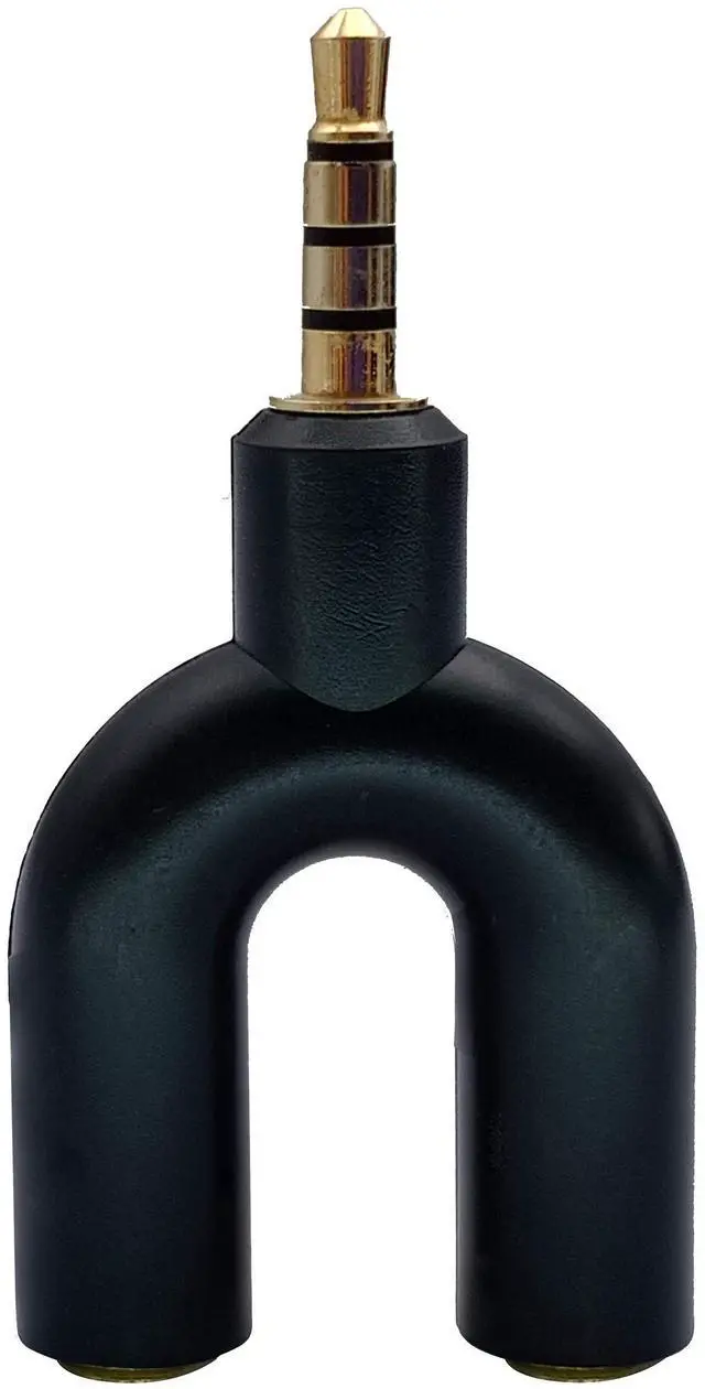 Alt view image 7 of 7 - BUCIER 3.5mm Headphone Y Splitter Adapter Gold Plated 4 Pole 3.5mm Male to 3.5MM Headphone+Microphone (MIC) Female Plugs Audio Stereo Converter(2-Pack)