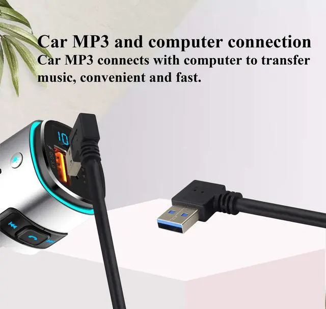 Alt view image 4 of 7 - BUCIER 90 Degree 3.0 A USB Cable Left & Right Angle USB 3.0 A to A Male Charging and Transferring Data Extender Connector Cable for USB Keyboard,Mouse,Flash Drive,Hard Drive.(0.6M/2ft-Black)