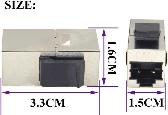 Alt view image 2 of 7 - BUCIER CAT7 Keystone Jack Ethernet Coupler (2-Pack) - Cat7 RJ45 Female to Female - 10Gbps - UTP Inline Coupler