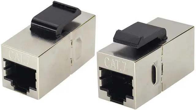 Main image of BUCIER CAT7 Keystone Jack Ethernet Coupler (2-Pack) - Cat7 RJ45 Female to Female - 10Gbps - UTP Inline Coupler