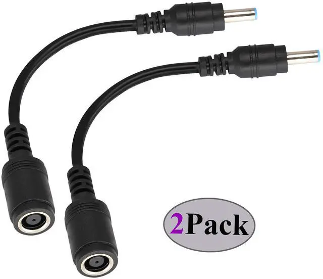 Alt view image 3 of 7 - BUCIER Tip Laptop Power Adapter Cable DC 7.4mm x 5.0mm Female to 4.5mm x3.0mm Male Charging Connector Power Converter Cable DC Jack for HP Notebook Adapter Replacement Power Cord(15.8cm/2Pack)