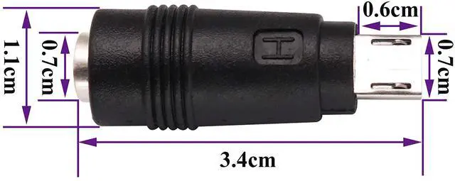 Alt view image 2 of 7 - BUCIER Micro DC Power Adapter DC5.5x2.1mm to Micro USB 5V DC Power Supply Charging Cables Connector for Cellphone, Tablet,MP3 and Micro USB Device.(2Pack-Micro)