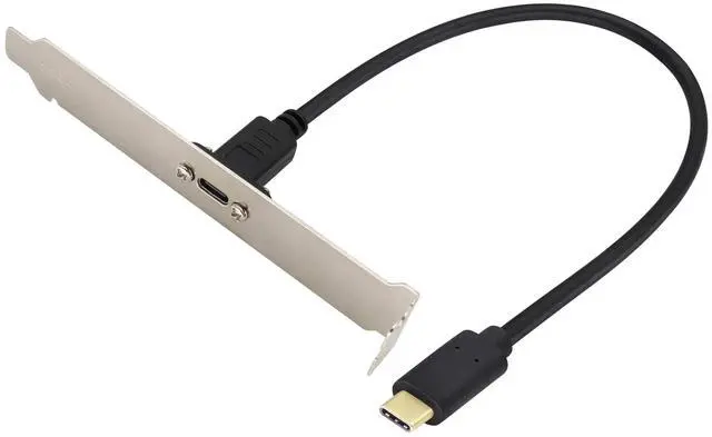 Alt view image 4 of 7 - BUCIER USB Type C 3.1Panel Mount Adapter Cable USB-C 3.1 Gen2 10Gbps Male to USB C Female Panel Mount Screw Cable,Supports Charging,Data,Audio,Video Cable for Laptop,Tablet,Mobile Phone(0.3M/1ft)