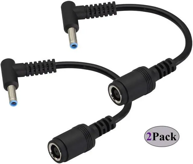 Alt view image 3 of 6 - BUCIER 90 Degree Tip Laptop Power Cable DC 7.4mm x 5.0mm Female to 4.5mm x3.0mm Male Charging Connector DC Power Converter Cable DC Jack for HP Notebook Adapter Replacement Power Cord(15cm/2Pack)