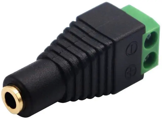 Alt view image 3 of 7 - BUCIER 3.5mm Screw Terminal Gold Plated 3.5mm (1/8") TS Mono Female to 2 Pin Female Screw Terminal AUX Headphone Balun Solderless Converter Adapter(5-Pack/Female)