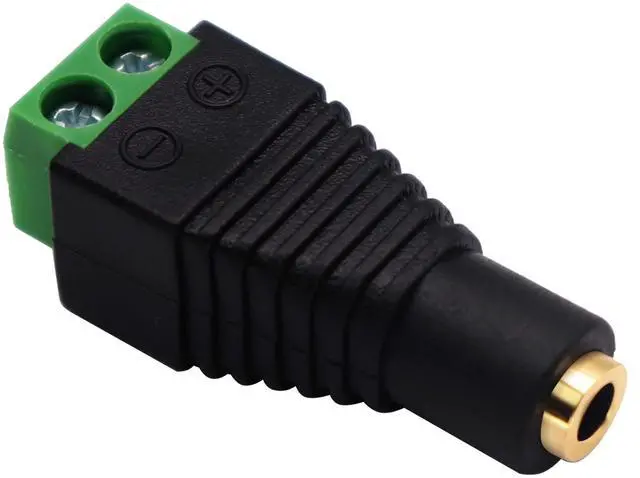 Alt view image 6 of 7 - BUCIER 3.5mm Screw Terminal Gold Plated 3.5mm (1/8") TS Mono Female to 2 Pin Female Screw Terminal AUX Headphone Balun Solderless Converter Adapter(5-Pack/Female)