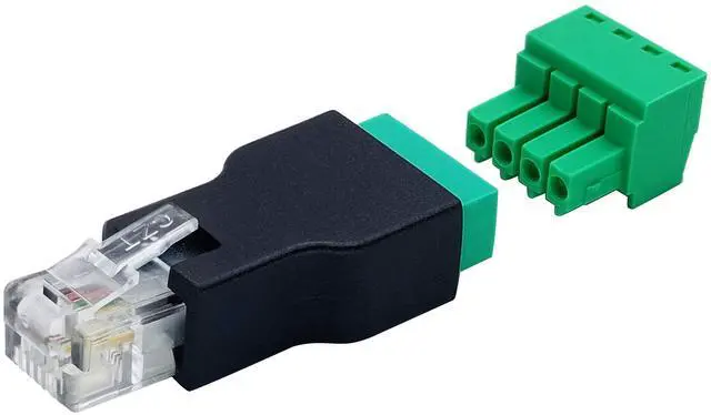 Alt view image 5 of 7 - BUCIER RJ11 Screw Terminal RJ11 4P 4C Male to 4Pin Female Bolt Screw Type terminals Plug for Telephone,CCTV wiring Coupler (2 Pack)