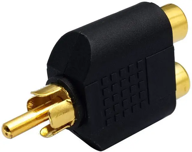 Alt view image 5 of 7 - BUCIER RCA Y Splitter Adapter,Gold-Plated1RCA Male to 2 RCA Female Jack Audio Video Y Splitter Adapters Connector for Audio Video AV TV Cable Convert (5 Pack M/F)