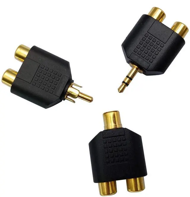 Alt view image 7 of 7 - BUCIER RCA Y Splitter Adapter,Gold-Plated1RCA Male to 2 RCA Female Jack Audio Video Y Splitter Adapters Connector for Audio Video AV TV Cable Convert (5 Pack M/F)