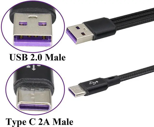 Alt view image 3 of 7 - BUCIER 2 Pack/4FT Multi USB C Cable 3 in 1 Multiple Type C Charging 2A Splitter USB C Charger,Nylon Cord USB A Male to 3 USB C Male Port,Compatible for iPad Pro/Air,Samsung S23 Android(Black-3Type C)