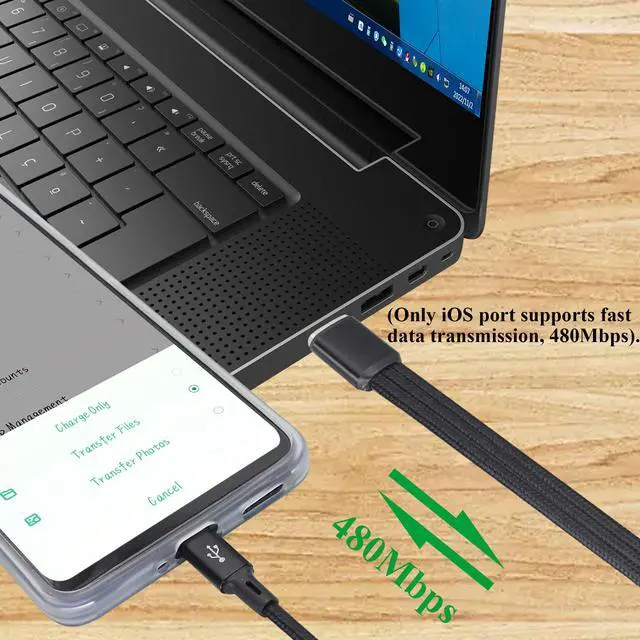 Alt view image 7 of 7 - BUCIER 2 Pack/4FT Multi USB C Cable 3 in 1 Multiple Type C Charging 2A Splitter USB C Charger,Nylon Cord USB A Male to 3 USB C Male Port,Compatible for iPad Pro/Air,Samsung S23 Android(Black-3Type C)